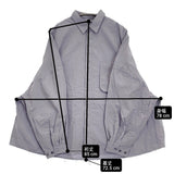THE JEAN PIERRE ジャンピエール Signature 11XL Shirt 定価31900円 コットンタイプライター 長袖シャツ 25SS ラベンダー グレー系 ユニセックス【中古】6-0710M♪