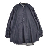 CAERULA PER LIGHTS カエルラパーライツ high-density denim gatherpull 定価24200円 ブラウス シャツ ネイビー レディース【中古】6-0822M∞
