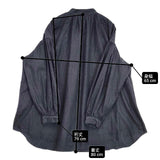 CAERULA PER LIGHTS カエルラパーライツ high-density denim gatherpull 定価24200円 ブラウス シャツ ネイビー レディース【中古】6-0822M∞