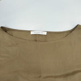 GALERIE VIE シルクハブタエ ウエストギャザーワンピース 定価49500円 ノースリーブ ワンピース 24AW 黄土色 レディース ギャルリーヴィー【中古】6-0711S△
