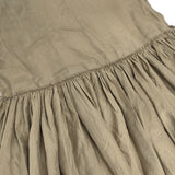 GALERIE VIE シルクハブタエ ウエストギャザーワンピース 定価49500円 ノースリーブ ワンピース 24AW 黄土色 レディース ギャルリーヴィー【中古】6-0711S△