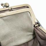 mina perhonen tambourine cuddle purse がま口財布 財布 グレー チャ レディース ミナペルホネン【中古】6-0720G◎