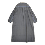 doux bleu C/L クロスステッチ刺繍 ヨークワンピース 定価19800円 ピンタック ワンピース 26SS グレー レディース ドゥーブルー【中古】6-0710M♪