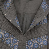 doux bleu C/L クロスステッチ刺繍 ヨークワンピース 定価19800円 ピンタック ワンピース 26SS グレー レディース ドゥーブルー【中古】6-0710M♪
