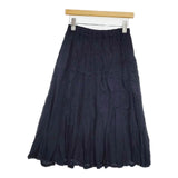 tricot COMME des GARCONS ステッチ ギャザー ロングスカート ネイビー レディース トリココムデギャルソン【中古】6-0822M∞