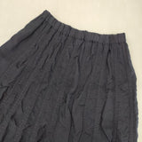 tricot COMME des GARCONS ステッチ ギャザー ロングスカート ネイビー レディース トリココムデギャルソン【中古】6-0822M∞