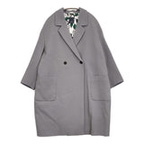 mina perhonen ruska aaa6720 サイズ36 定価198000円 ウール チェスターコート 22AW グレー レディース ミナペルホネン【中古】6-0918T♪