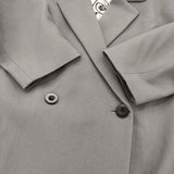 mina perhonen ruska aaa6720 サイズ36 定価198000円 ウール チェスターコート 22AW グレー レディース ミナペルホネン【中古】6-0918T♪