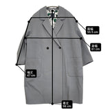 mina perhonen ruska aaa6720 サイズ36 定価198000円 ウール チェスターコート 22AW グレー レディース ミナペルホネン【中古】6-0918T♪