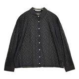 mina perhonen felice シルクシフォン 刺繍 定価88000円 aca1334 サイズ40 シアー ブラウス シャツ 24AW ブラック レディース ミナペルホネン【中古】6-0710M♪
