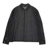 mina perhonen felice シルクシフォン 刺繍 定価88000円 aca1334 サイズ40 シアー ブラウス シャツ 24AW ブラック レディース ミナペルホネン【中古】6-0710M♪
