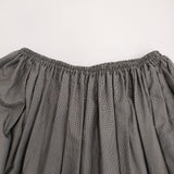 mina perhonen blumen aca5379 サイズ38 ギャザースカート シルクコットン 定価83600円 ロングスカート 24AW ブラック グレー レディース ミナペルホネン【中古】6-0710G♪