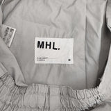 MHL. FINE COMPACT COTTON POPLIN 定価22000円 595-4132505 ロングスカート 24SS ライトグレー レディース エムエイチエル【中古】6-0823M∞