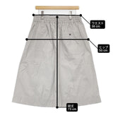 MHL. FINE COMPACT COTTON POPLIN 定価22000円 595-4132505 ロングスカート 24SS ライトグレー レディース エムエイチエル【中古】6-0823M∞