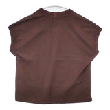 MHL. 595-4151550 HIGHCOUNT COTTON LINEN 定価24200円 ノースリーブ ブラウス シャツ 24SS ブラウン レディース エムエイチエル【中古】6-0711S△
