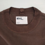 MHL. 595-4151550 HIGHCOUNT COTTON LINEN 定価24200円 ノースリーブ ブラウス シャツ 24SS ブラウン レディース エムエイチエル【中古】6-0711S△