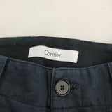 Cornier コルニエ コットンリネンベイカーパンツ サイズS パンツ ネイビー レディース【中古】6-0710G♪