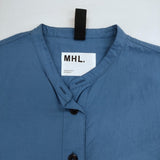 MHL. 595-5152551 YARN DYED COTTON LINEN SHIRTING SHIRT プルオーバー 定価28930円 サイズ2 半袖シャツ 25SS ブルー レディース エムエイチエル【中古】6-0711S△