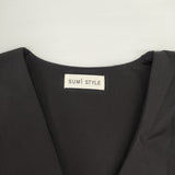 SUM1 STYLE 新品 ノースリフリルドレス ナイロン 定価24200円 サイズF ワンピース ブラック レディース スミスタイル【中古】6-0711S△