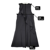 SUM1 STYLE 新品 ノースリフリルドレス ナイロン 定価24200円 サイズF ワンピース ブラック レディース スミスタイル【中古】6-0711S△