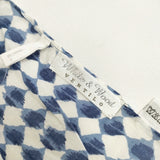WHITE ＆ WOOD ホワイトアンドウッド 大判 柄 袋付き コットン ストール ミズイロ レディース【中古】6-0624G◎