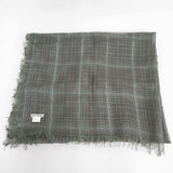ISSEY MIYAKE シルクウール 日本製 JP23120 ストール ミドリ レディース イッセイミヤケ【中古】6-0624G◎