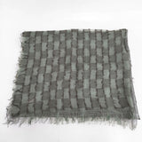 ISSEY MIYAKE シルクウール 日本製 JP23120 ストール ミドリ レディース イッセイミヤケ【中古】6-0624G◎