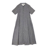Sunny clouds 小紋 半袖 コットン サイズL ワンピース ブラック ホワイト レディース サニークラウズ【中古】6-0823S∞