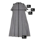 Sunny clouds 小紋 半袖 コットン サイズL ワンピース ブラック ホワイト レディース サニークラウズ【中古】6-0823S∞
