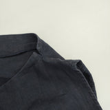 08Mab 麻 リネン100％ ノースリーブ Aラインワンピース サイズF ワンピース ネイビー レディース ゼロハチマブ【中古】6-0711S△