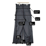 Liesse ターンベルトタックワイドパンツ 定価23100円 A0148FP524 ストライプスラックス ハイウエスト パンツ グレー レディース リエス【中古】6-0823G∞