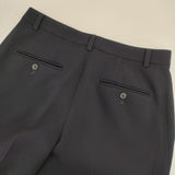 23区 トリアセダブルジョーゼットパンツ センタープレススラックス パンツ ネイビー レディース ニジュウサンク【中古】6-0823G∞