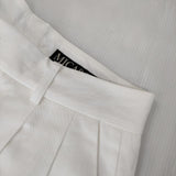 MICA & DEAL チノ スラックス ワイド タック 定価19800円 サイズ36 パンツ 25SS オフホワイト レディース マイカ＆ディール【中古】6-0822G∞