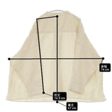 YARRA リネンコットンワイドシャツ 定価12980円 1413-236 インド製 長袖シャツ 24SS ベージュ レディース ヤラ【中古】6-0912M∞