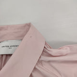 UNITED ARROWS ギャザーボリュームシャツカラーブラウス 定価19800円 コットン 日本製 ブラウス シャツ ピンク レディース ユナイテッドアローズ【中古】6-0823M∞