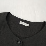 fog linen work リトアニアリネン ロングジレ ジレワンピース ノースリーブ ワンピース ブラック レディース フォグリネンワーク【中古】6-0822M∞