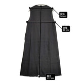 fog linen work リトアニアリネン ロングジレ ジレワンピース ノースリーブ ワンピース ブラック レディース フォグリネンワーク【中古】6-0822M∞