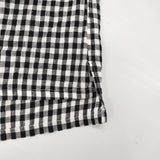 KURASHI&Trips ギンガムチェック リネン Sサイズ ブラウス シャツ ブラック ホワイト レディース クラシアンドトリップス/北欧、暮らしの道具店【中古】6-0917M∞