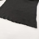 dahl’ia フリルプルオーバー 定価24200円 セーター ニット 25AW ブラック レディース ダリア【中古】6-0918T♪