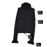 dahl’ia フリルプルオーバー 定価24200円 セーター ニット 25AW ブラック レディース ダリア【中古】6-0918T♪