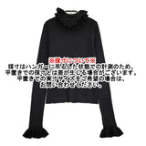 dahl’ia フリルプルオーバー 定価24200円 セーター ニット 25AW ブラック レディース ダリア【中古】6-0918T♪