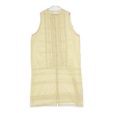 BEAMS BOY ヴィンテージ レース ピンタック ノースリーブ 定価18400円 インド製 コットン ワンピース 24SS イエロー レディース ビームスボーイ【中古】6-0711S△