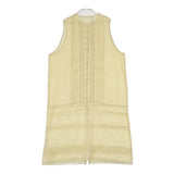 BEAMS BOY ヴィンテージ レース ピンタック ノースリーブ 定価18400円 インド製 コットン ワンピース 24SS イエロー レディース ビームスボーイ【中古】6-0711S△