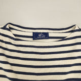 SAINT JAMES バスクシャツ ボーダー T4 長袖Ｔシャツ カットソー ロンＴ ホワイト ネイビー ユニセックス セントジェームス【中古】6-0917M∞