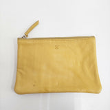 ARTS&SCIENCE Pouch S ポーチS レザー ポーチ イエロー レディース アーツ&サイエンス【中古】6-0710G♪