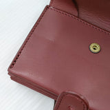 ARTS&SCIENCE 美品 Jabara short wallet ジャバラショートウォレット 二つ折り財布 ボルドー レディース アーツ&サイエンス【中古】6-0710G♪