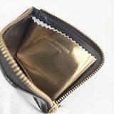 COMME des GARCONS L字型ZIP財布 ミラー インサイド レザー ウォレット 財布 ブラック レディース コムデギャルソン【中古】6-0909G∞