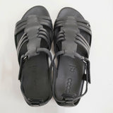 ecco ECCO Flash ウィメンズ レザーサンダル サイズ37 定価25300円 ストラップ サンダル 26SS ブラック レディース エコー【中古】6-0710S♪