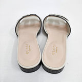 GUCCI インターロッキングＧ付 スライドサンダル 34サイズ サンダル シロ レディース グッチ【中古】6-0624S◎