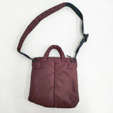 PORTER EXCHANGE PX TANKER 2WAY HELMET BAG ヘルメットバッグ 定価44000円 ショルダーバッグ MAROON マルーン メンズ ポーター【中古】6-0710G♪